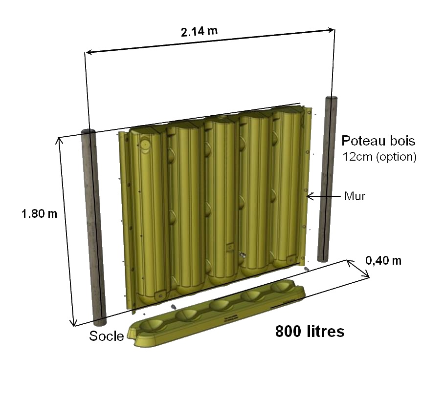 Récupérateur eau de pluie 6000L RH300 autoportant enterrable et