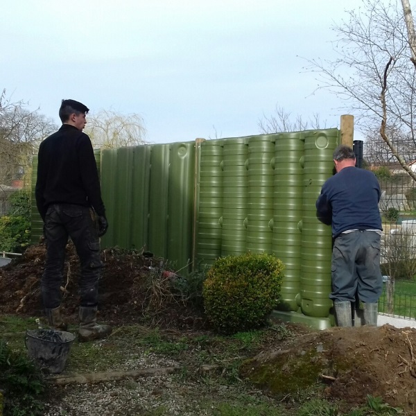 Clôture et abri de jardin récupérateurs d'eau de pluie - Tarn - Ecol'eaumur