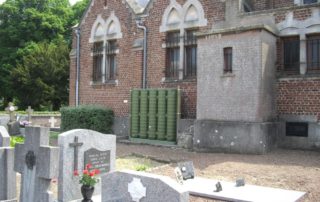 Récupérateur d'eau mural ecoleaumur pour un cimetière