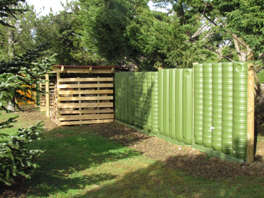 Clôture et abri de jardin récupérateurs d'eau de pluie - Tarn - Ecol'eaumur